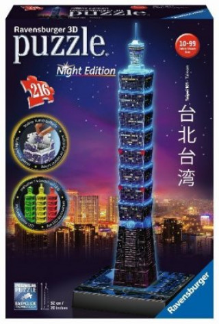 Játék Ravensburger 3D Puzzle Taipei 101 bei Nacht 11149 - leuchtet im Dunkeln 