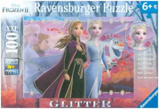 Játék Ravensburger Kinderpuzzle - 12868 Starke Schwestern - Disney Frozen-Puzzle für Kinder ab 6 Jahren, mit 100 Teilen im XXL-Format, mit Glitter 