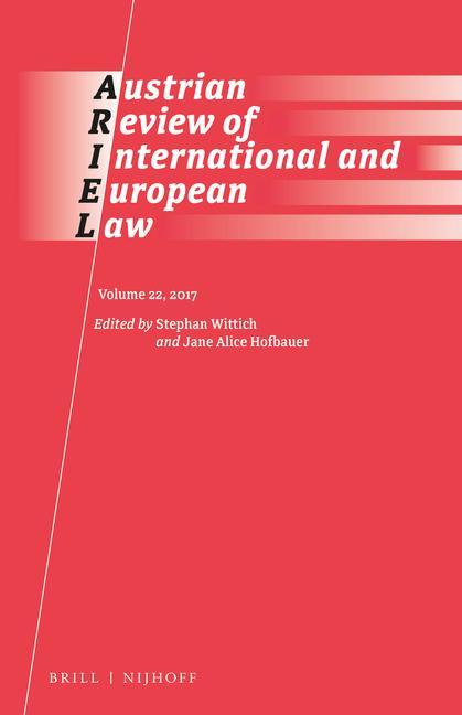 Carte Austrian Review of International and European Law, Volume 22 (2017) Jane A. Hofbauer