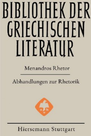 Kniha Abhandlungen zur Rhetorik Menandros Rhetor