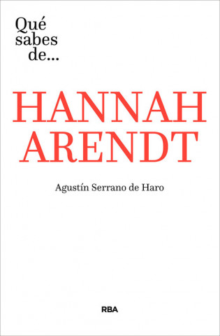 Kniha HANNAH ARENDT AGUSTIN SERRANO DE HARO