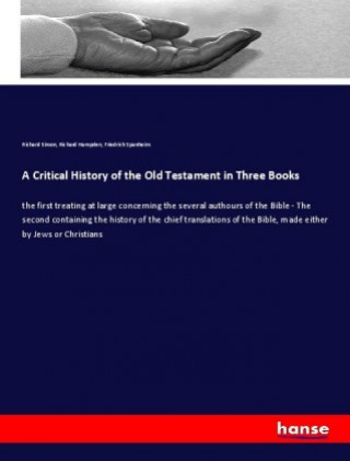 Kniha A Critical History of the Old Testament in Three Books Richard Hampden