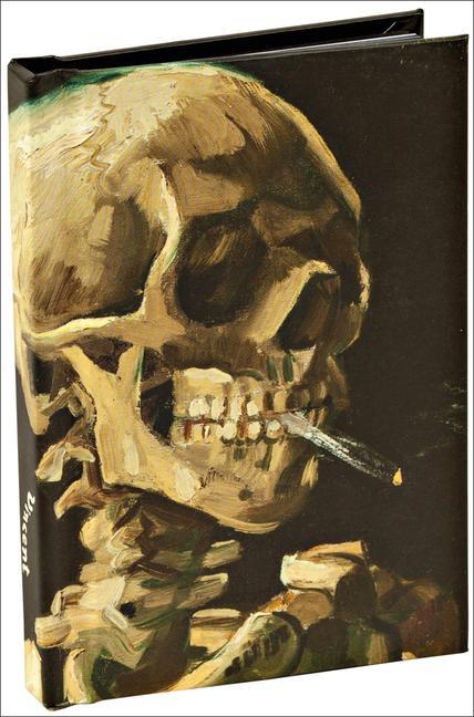 Knjiga Head of a Skeleton with a Burning Cigarette by Vincent Van Gogh, Skull Best Mini Notebook with Dot Grid Pages and Lay Flat Technology 