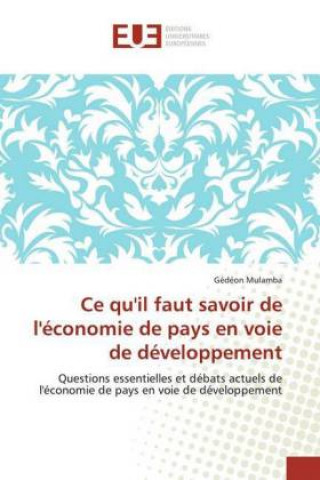 Kniha Ce qu'il faut savoir de l'économie de pays en voie de développement 