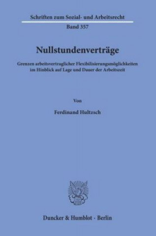Boek Nullstundenverträge. Ferdinand Hultzsch