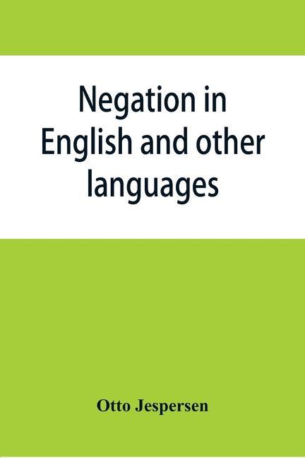 Book Negation in English and other languages 