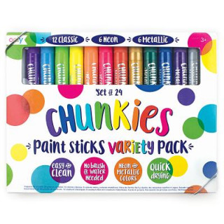 Книга Farba w kredce 24 kolory Chunkies Paint Sticks. 
