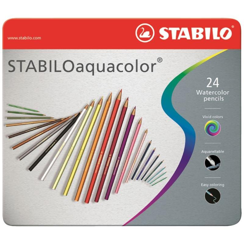 Papírszerek Kredki Aquacolor 24 kolory metalowe pudełko 