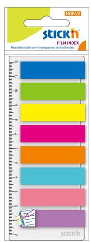 Carte Zakładki indeksujące 8 kolorów neon x 25 sztuk + linijka 