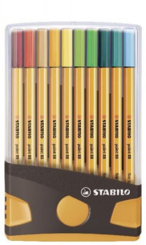 Joc / Jucărie Fineliner - STABILO point 88 ColorParade - 20er Tischset in anthrazit/orange - mit 20 verschiedenen Farben 
