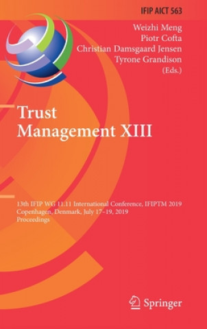 Könyv Trust Management XIII Weizhi Meng