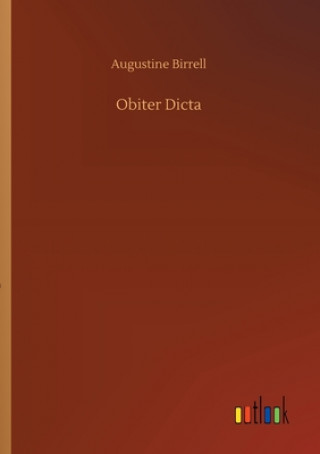 Buch Obiter Dicta Augustine Birrell