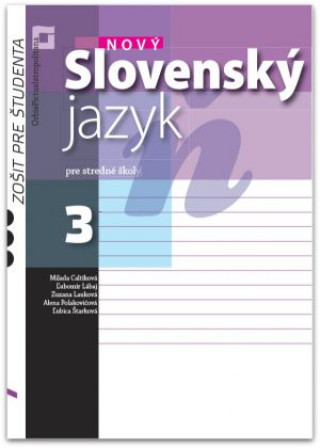 Kniha Nový Slovenský jazyk pre SŠ 3. roč. – Zošit pre študenta Milada Caltíková