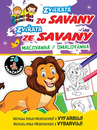 Kniha Zvieratá zo Savany Zvířata ze Savany, maľovanka / omalovánka 