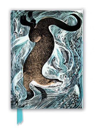 Kalendář/Diář Angela Harding: Fishing Otter (Foiled Journal) FLAME TREE STUDIO