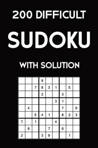 Kniha 200 difficult Sudoku with solution: 9x9, Puzzle Book, 2 puzzles per page Tewebook Sudoku Puzzle