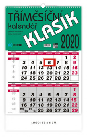 Calendar / Agendă Nástěnný tříměsíční Klasik - nástěnný kalendář 2020 