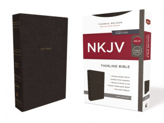 Book Nkjv, Thinline Bible, Leathersoft, Black, Thumb Indexed, Red Letter Edition, Comfort Print: Holy Bible, New King James Version 