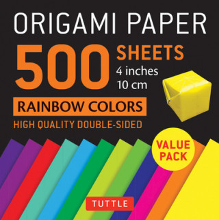Naptár/Határidőnapló Origami Paper 500 sheets Rainbow Colors 4" (10 cm) 