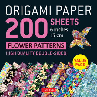 Kalendár/Diár Origami Paper 200 sheets Flower Patterns 6" (15 cm) 