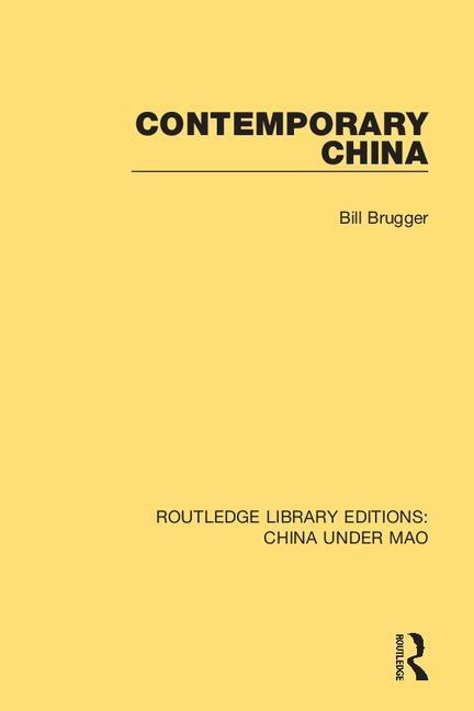 Buch Contemporary China Bill Brugger