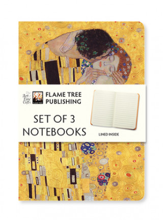 Kalendár/Diár Gustav Klimt Set of 3 Mini Notebooks 