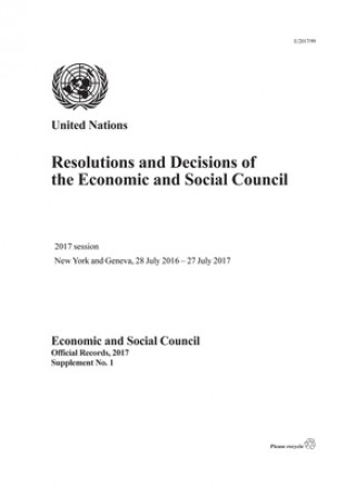 Kniha Resolutions and decisions of the Economic and Social Council 