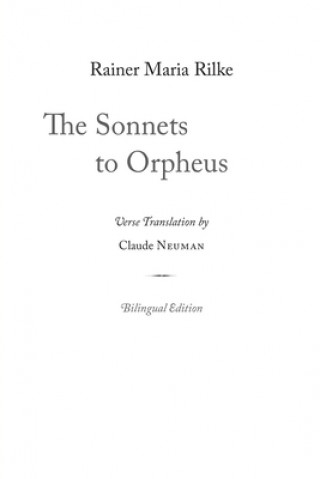 Książka Sonnets to Orpheus 