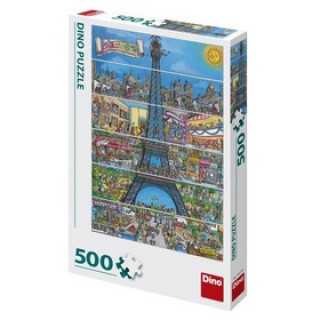 Hra/Hračka Puzzle 500 Eiffelova věž kreslená 