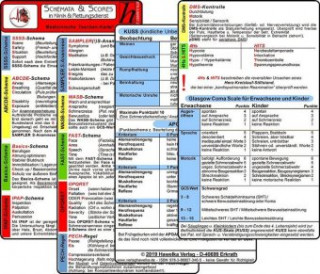 Carte Schemata & Scores in Klinik & Rettungsdienst, 2 Medizinische Taschen-Karten Sven Berghaus