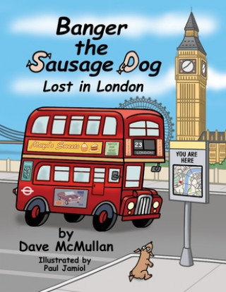 Carte Banger the Sausage Dog - Lost in London Linda Habib