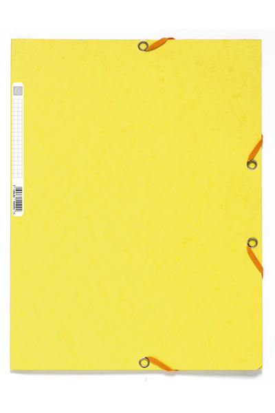 Papírenské zboží Spisové desky s gumičkou A4 prešpán 400 g/m2 - citronově žluté 