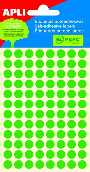 Papírszerek Samolepicí etikety O 8 mm - zelené 
