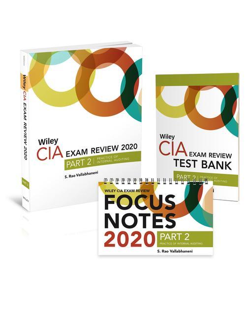 Carte Wiley CIA Exam Review 2020 + Test Bank + Focus Notes: Part 2, Practice of Internal Auditing Set Wiley