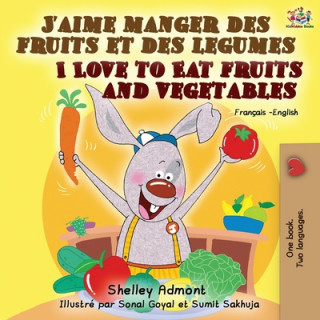 Kniha J'aime manger des fruits et des legumes I Love to Eat Fruits and Vegetables Kidkiddos Books