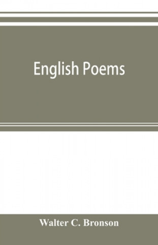 Livro English poems WALTER C. BRONSON