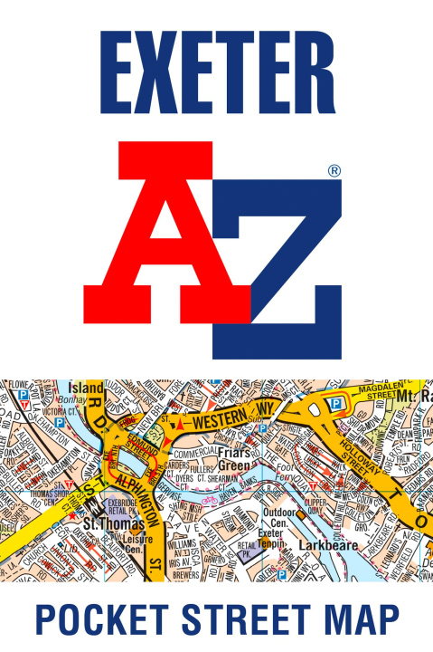 Tiskovina Exeter A-Z Pocket Street Map Geographers' A-Z Map Co Ltd