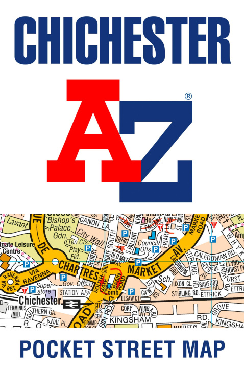 Tiskovina Chichester A-Z Pocket Street Map Geographers' A-Z Map Co Ltd