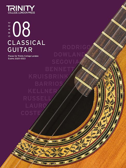 Printed items Trinity College London Classical Guitar Exam Pieces 2020-2023: Grade 8 Trinity College London