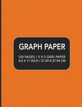 Carte Graph Paper: 120 pages / 5 x 5 Grid Paper 8.5 x 11 Inch / 21.59 x 27.94 cm Academic Essential Designs