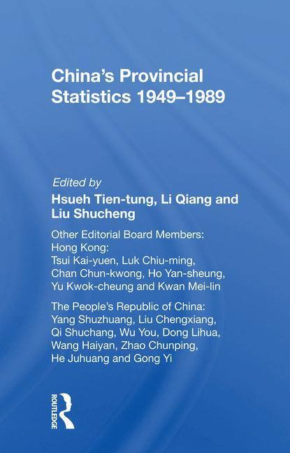 Книга China's Provincial Statistics, 1949-1989 Tien-tung Hsueh