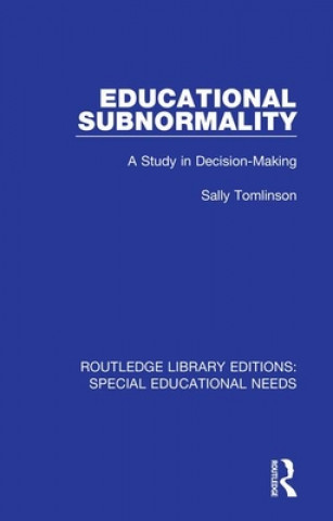 Kniha Educational Subnormality Sally Tomlinson