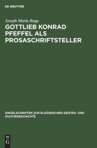 Книга Gottlieb Konrad Pfeffel ALS Prosaschriftsteller 