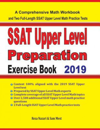 Kniha SSAT Upper Level Math Preparation Exercise Book: A Comprehensive Math Workbook and Two Full-Length SSAT Upper Level Math Practice Tests Sam Mest