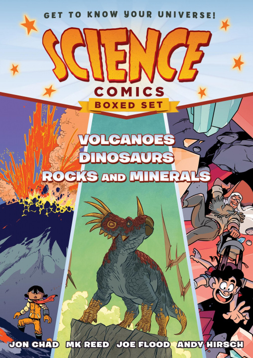 Carte Science Comics Boxed Set: Volcanoes, Dinosaurs, and Rocks and Minerals Andy Hirsch