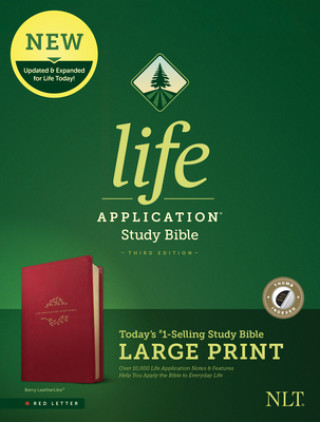 Carte NLT Life Application Study Bible, Third Edition, Large Print (Red Letter, Leatherlike, Berry, Indexed) 