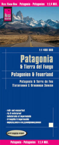 Tiskovina Reise Know-How Landkarte Patagonien, Feuerland / Patagonia, Tierra del Fuego (1:1.400.000) Reise Know-How Verlag Peter Rump