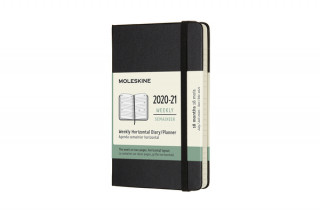 Calendar / Agendă Moleskine 2021 18-Month Weekly Pocket Hardcover Horizontal Diary 
