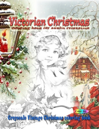 Carte Victorian Christmas coloring book for adults relaxation 