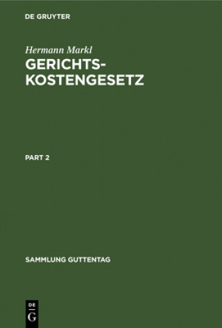 Knjiga Gerichtskostengesetz Markl Hermann Markl